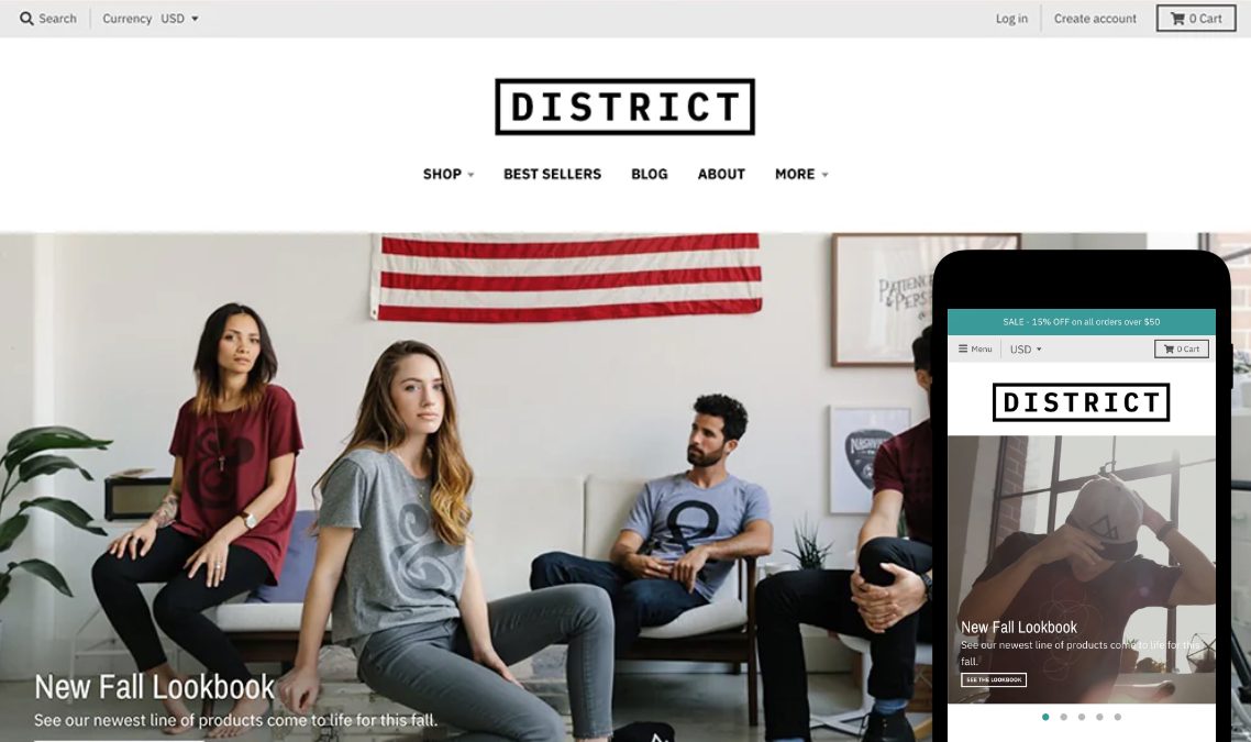 theme shopify premium District 
